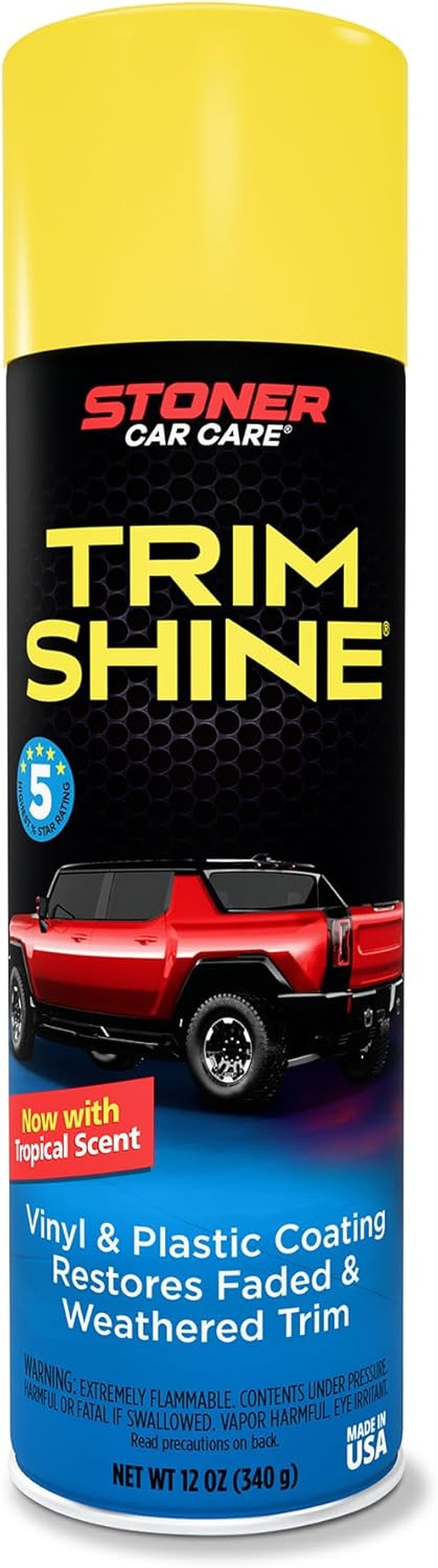 91034 Trim Shine – Black Trim and Plastic Restorer for Cars – Vinyl and Plastic Trim Protectant Coating for Interior and Exterior Use – Fast-Drying No Sling – 12 Oz