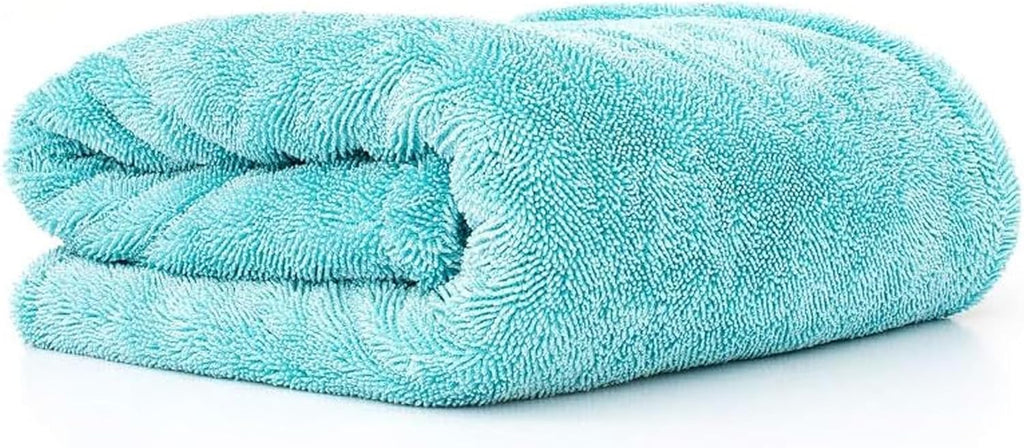 - the Liquid8R - Absorbent 70/30 Blend Microfiber Drying Towel for Cars, Trucks, Suvs, Safe for Detailing + Scratch Free, Twist Loop, 1100Gsm, 25In X 36In, Aqua Blue