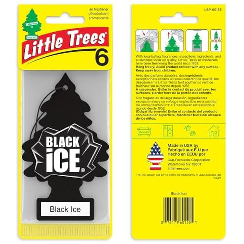 Car Air Freshener | Hanging Tree Provides Long Lasting Scent for Auto and Home | Black Ice, 24 Air Fresheners