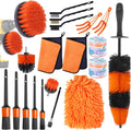 21Pcs Car Detailing Brush Set, Car Detailing Kit, Car Detailing Brushes, Car Cleaning Kit, Car Windshield Cleaning Tool, Professional Car Care Kit - Car Wash Brush Kit for Interior Exterior Wheels